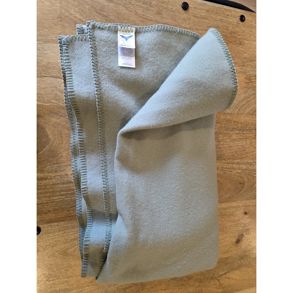 PENDLETON 100% Wool Blanket Home Collection Eco Wise Sage Green Queen Size